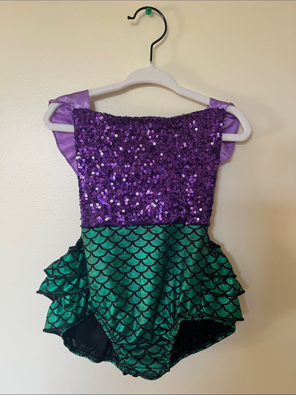 Purple Sequin & Mermaid Ruffle Baby Costume